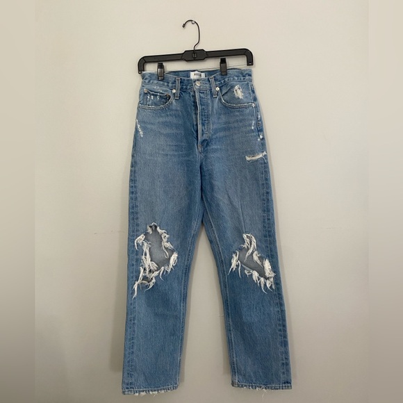 Agolde Distressed 90s Mid Rise Jeans Size 25 - Picture 1 of 11